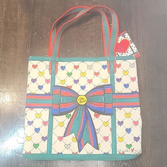 Brighton Holiday Christmas Love & Joy Canvas Tote - Picture 14 of 15